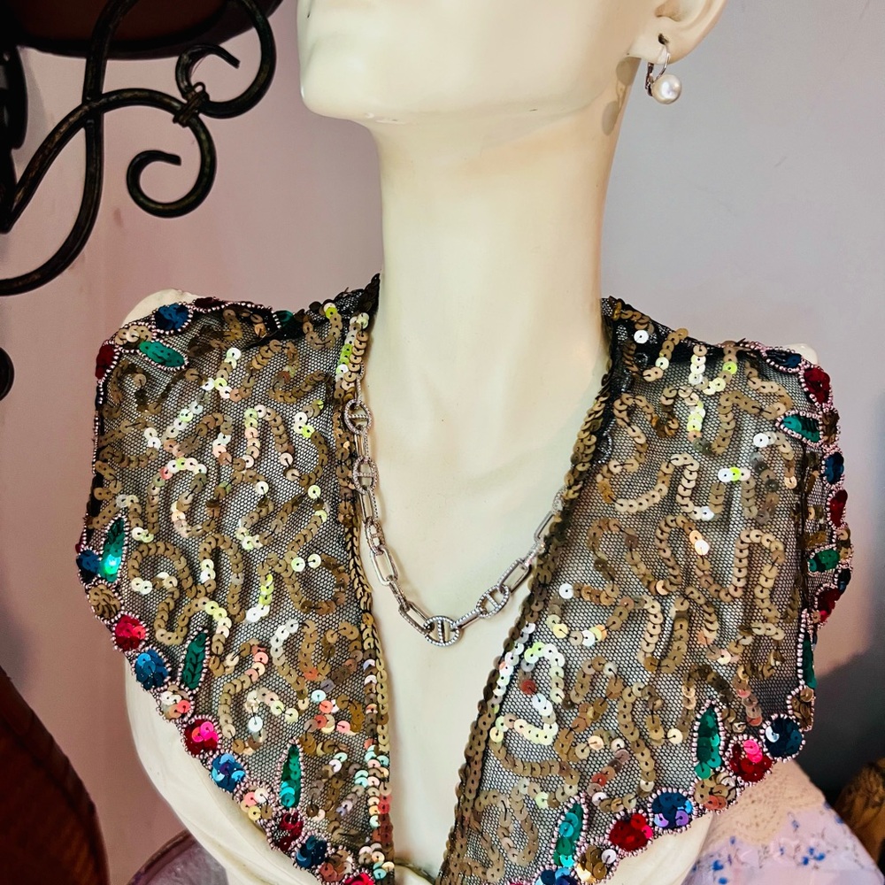 Elegant Sequin Embellished Scarf